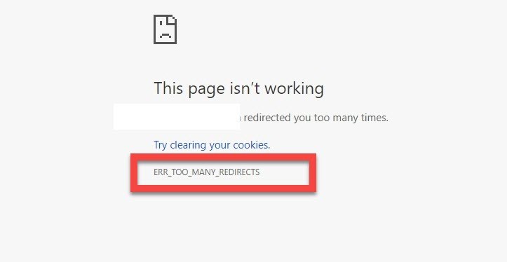 Ошибка ERR_TOO_MANY_REDIRECTS в Google Chrome