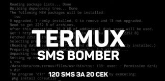 СМС бомбер бесплатно на телефон через Termux